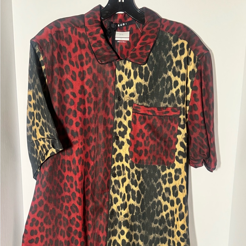 SUBI Leopard Print Men's Shirt